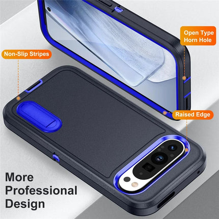 For Google Pixel 9 Pro XL Case Kickstand Phone Cover PC+Silicone+EVA 3-in-1 Design
