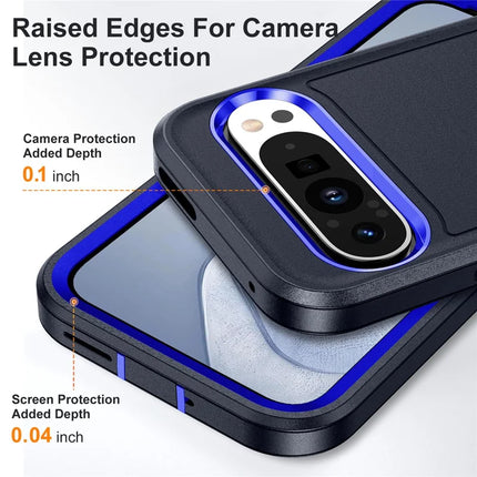 For Google Pixel 9 Pro XL Case Kickstand Phone Cover PC+Silicone+EVA 3-in-1 Design