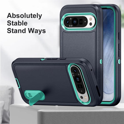 For Google Pixel 9 Pro XL Case Kickstand Phone Cover PC+Silicone+EVA 3-in-1 Design
