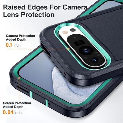 For Google Pixel 9 Pro XL Case Kickstand Phone Cover PC+Silicone+EVA 3-in-1 Design