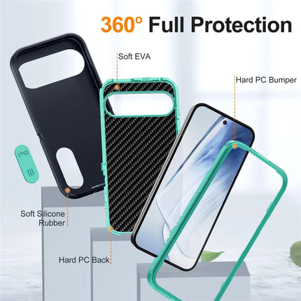 For Google Pixel 9 Pro XL Case Kickstand Phone Cover PC+Silicone+EVA 3-in-1 Design