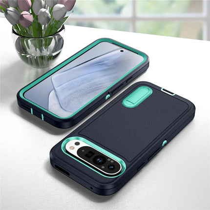 For Google Pixel 9 Pro XL Case Kickstand Phone Cover PC+Silicone+EVA 3-in-1 Design