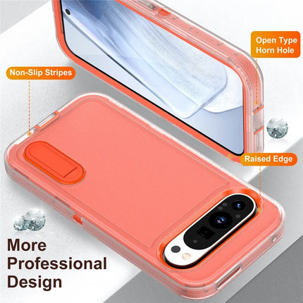 For Google Pixel 9 Pro XL Case Kickstand Phone Cover PC+Silicone+EVA 3-in-1 Design