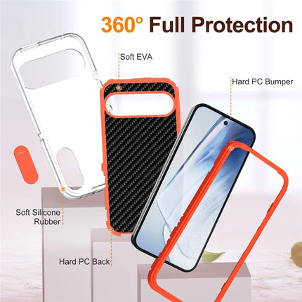For Google Pixel 9 Pro XL Case Kickstand Phone Cover PC+Silicone+EVA 3-in-1 Design