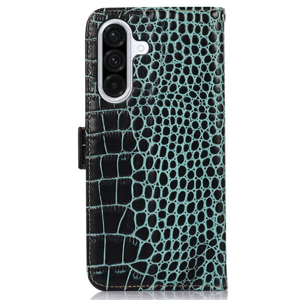 For Samsung Galaxy A26 5G Case Crocodile Texture Genuine Cow Leather Phone Wallet Cover