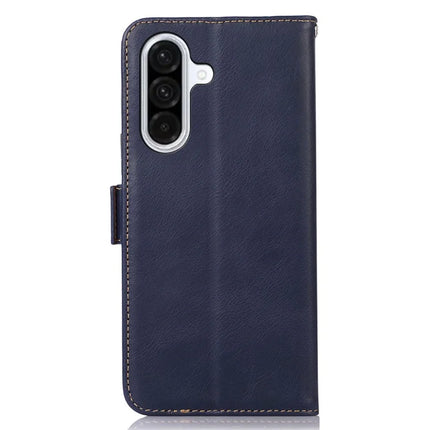 For Samsung Galaxy A26 5G Case RFID Blocking Genuine Cow Leather Wallet Phone Cover