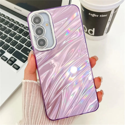For Samsung Galaxy A54 5G Case IMD Design Shockproof PC+TPU Phone Cover with Glass Lens Film