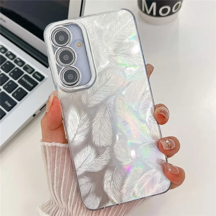 For Samsung Galaxy A54 5G Case IMD Design Shockproof PC+TPU Phone Cover with Glass Lens Film
