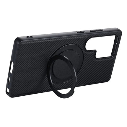 VILI TCY Series for Samsung Galaxy S23 Ultra Magnetic Phone Case Ring Kickstand PC TPU Back Cover