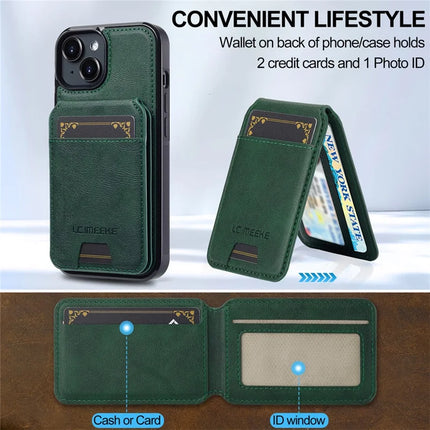 LC.IMEEKE L3 For iPhone 13 Magnetic Case Detachable Card Holder Leather TPU Mobile Cover