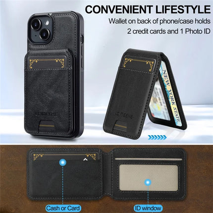 LC.IMEEKE L3 For iPhone 13 mini Magnetic Case Detachable Card Holder Leather TPU Mobile Cover