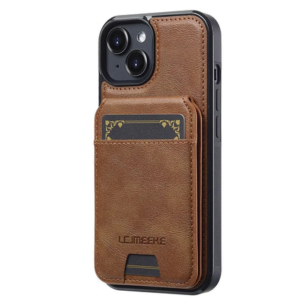 LC.IMEEKE L3 For iPhone 13 mini Magnetic Case Detachable Card Holder Leather TPU Mobile Cover