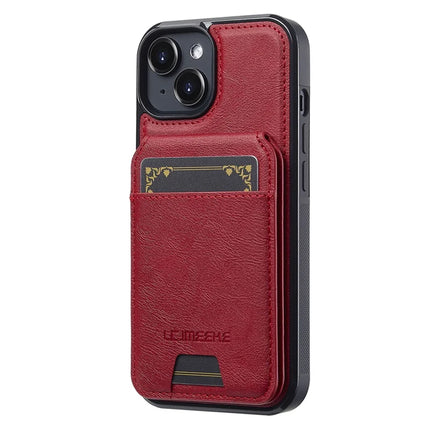 LC.IMEEKE L3 For iPhone 13 mini Magnetic Case Detachable Card Holder Leather TPU Mobile Cover