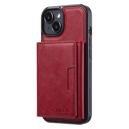 LC.IMEEKE L5 For iPhone 13 mini Magnetic Phone Case Leather Back Cover with Detachable Card Holder