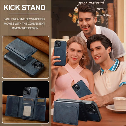 LC.IMEEKE L5 For iPhone 13 mini Magnetic Phone Case Leather Back Cover with Detachable Card Holder