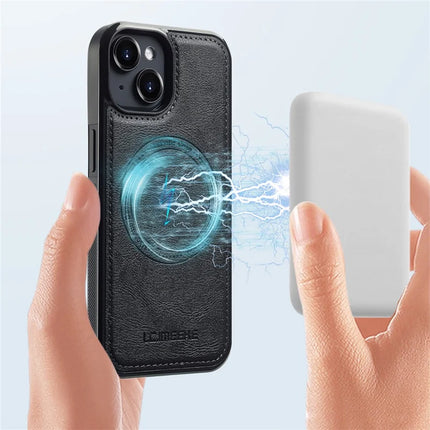 LC.IMEEKE For iPhone 13 mini Magnetic Case Compatible with MagSafe Leather TPU Back Cover