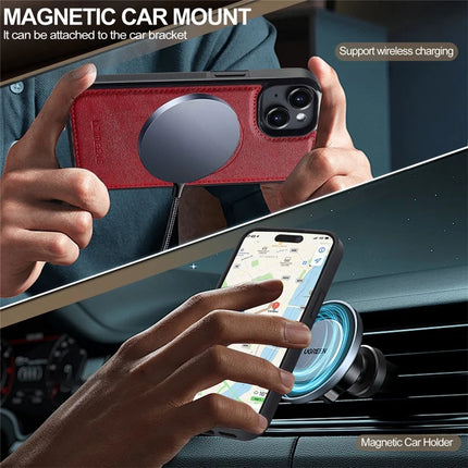 LC.IMEEKE For iPhone 13 mini Magnetic Case Compatible with MagSafe Leather TPU Back Cover