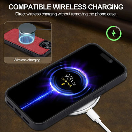 LC.IMEEKE For iPhone 13 mini Magnetic Case Compatible with MagSafe Leather TPU Back Cover