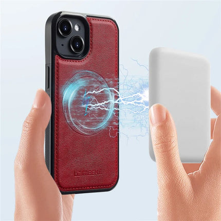 LC.IMEEKE For iPhone 13 mini Magnetic Case Compatible with MagSafe Leather TPU Back Cover