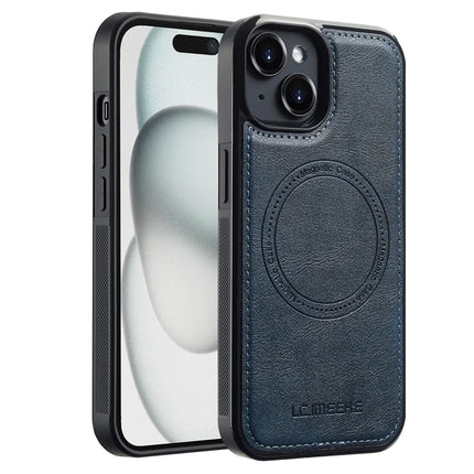 LC.IMEEKE For iPhone 13 mini Magnetic Case Compatible with MagSafe Leather TPU Back Cover - Blue