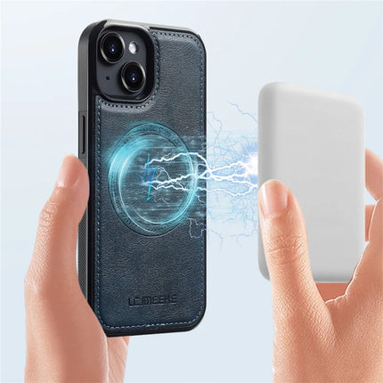 LC.IMEEKE For iPhone 13 mini Magnetic Case Compatible with MagSafe Leather TPU Back Cover
