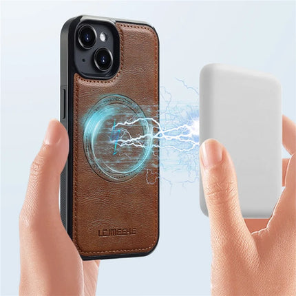 LC.IMEEKE For iPhone 13 mini Magnetic Case Compatible with MagSafe Leather TPU Back Cover