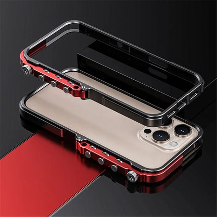 For iPhone 16 Pro Bumper Case Aluminum Alloy Metal Frame Phone Cover