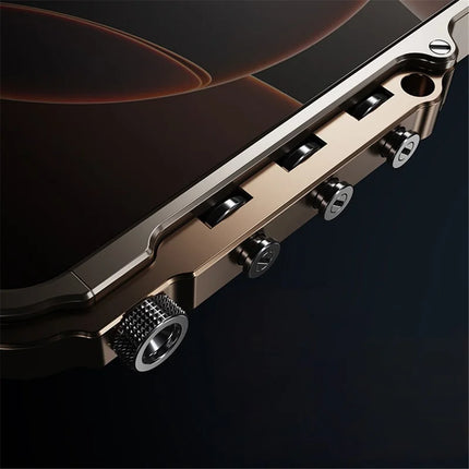 For iPhone 16 Pro Max Bumper Case Aluminum Alloy Metal Frame Phone Cover