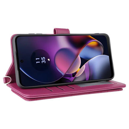 Wallet Phone Case for Motorola Moto G64y 5G / G64 5G / G54 Power 5G / G54 5G Leather Cover with Shoulder Strap