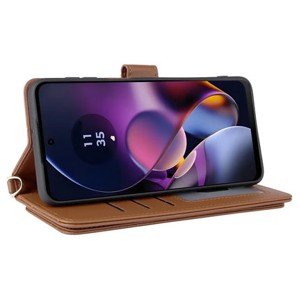 Wallet Phone Case for Motorola Moto G64y 5G / G64 5G / G54 Power 5G / G54 5G Leather Cover with Shoulder Strap
