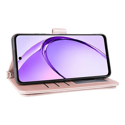Wallet Phone Case for Oppo A3x 4G / 5G (India) / A3 4G / 5G / A40 4G / A40M 4G / A60 5G / A3i 5G Leather Cover with Shoulder Strap