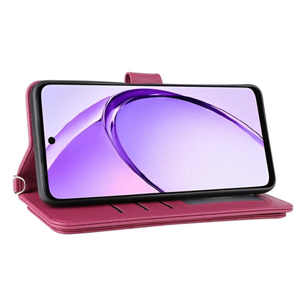 Wallet Phone Case for Oppo A3x 4G / 5G (India) / A3 4G / 5G / A40 4G / A40M 4G / A60 5G / A3i 5G Leather Cover with Shoulder Strap