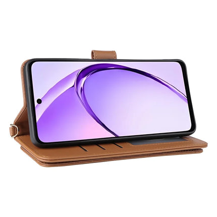 Wallet Phone Case for Oppo A3x 4G / 5G (India) / A3 4G / 5G / A40 4G / A40M 4G / A60 5G / A3i 5G Leather Cover with Shoulder Strap