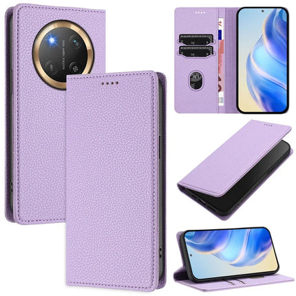 For Honor Magic7 Lite 5G / X9c 5G / X60 Pro 5G Wallet Case RFID Blocking Litchi Texture Leather Mobile Cover - Light Purple