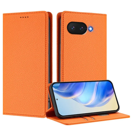 For Google Pixel 9a Wallet Case RFID Blocking Litchi Texture Leather Mobile Cover