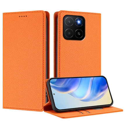 For Honor X5b Plus / Honor X5b Wallet Case RFID Blocking Litchi Texture Leather Mobile Cover