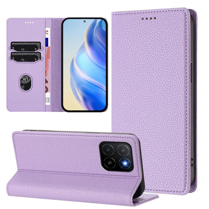 For Honor X5b Plus / Honor X5b Wallet Case RFID Blocking Litchi Texture Leather Mobile Cover