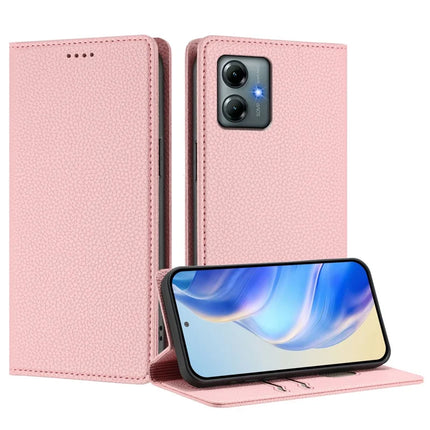For Motorola Moto G Play (2025) 4G Wallet Case RFID Blocking Litchi Texture Leather Mobile Cover