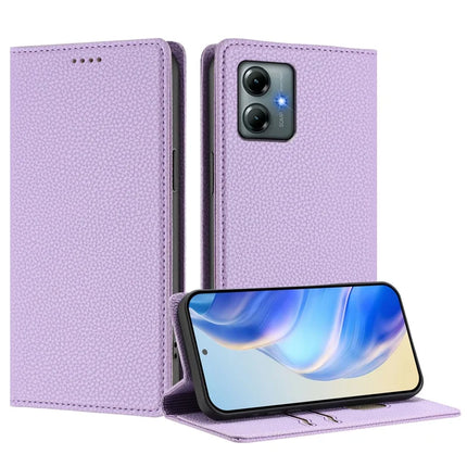 For Motorola Moto G Play (2025) 4G Wallet Case RFID Blocking Litchi Texture Leather Mobile Cover