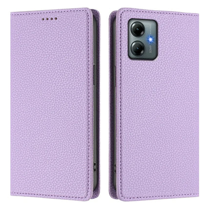 For Motorola Moto G Play (2025) 4G Wallet Case RFID Blocking Litchi Texture Leather Mobile Cover