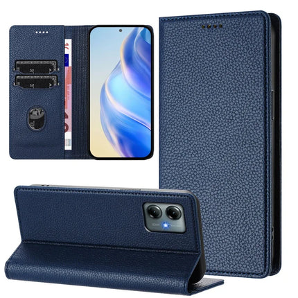 For Motorola Moto G Play (2025) 4G Wallet Case RFID Blocking Litchi Texture Leather Mobile Cover
