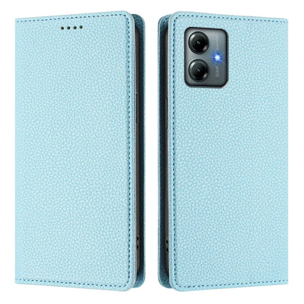 For Motorola Moto G Play (2025) 4G Wallet Case RFID Blocking Litchi Texture Leather Mobile Cover
