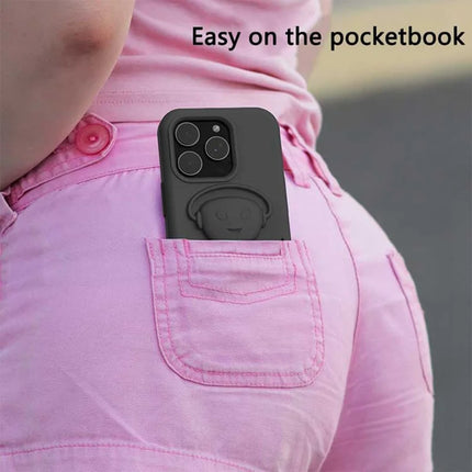 For iPhone 16 Pro Max Case EVA Mecha-Inspired Kickstand Shockproof Protection Cover