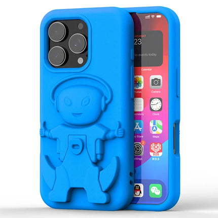 For iPhone 16 Pro Max Case EVA Mecha-Inspired Kickstand Shockproof Protection Cover