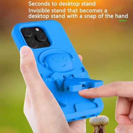 For iPhone 16 Pro Max Case EVA Mecha-Inspired Kickstand Shockproof Protection Cover
