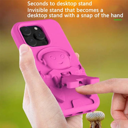 For iPhone 16 Pro Max Case EVA Mecha-Inspired Kickstand Shockproof Protection Cover