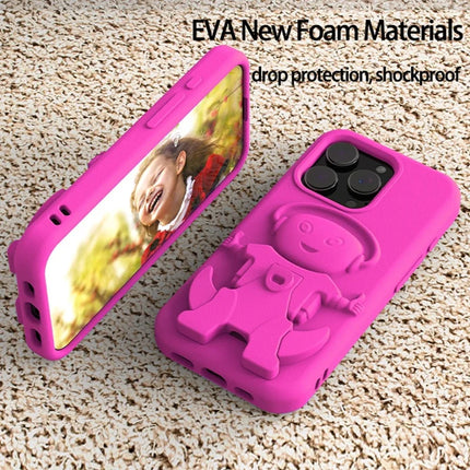 For iPhone 16 Pro Max Case EVA Mecha-Inspired Kickstand Shockproof Protection Cover