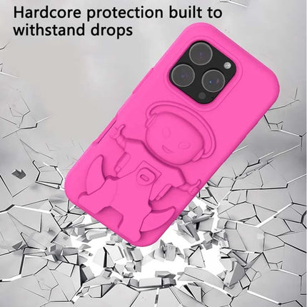 For iPhone 16 Pro Max Case EVA Mecha-Inspired Kickstand Shockproof Protection Cover