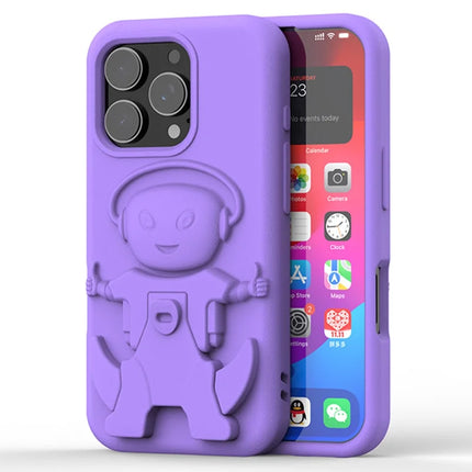 For iPhone 16 Pro Max Case EVA Mecha-Inspired Kickstand Shockproof Protection Cover