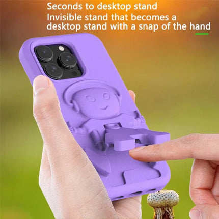 For iPhone 16 Pro Max Case EVA Mecha-Inspired Kickstand Shockproof Protection Cover